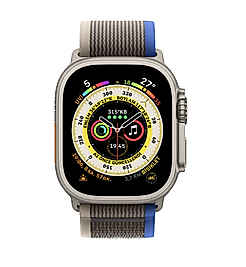 Apple Watch Ultra Titanyum Kasa ve Mavi/Gri Trail Loop