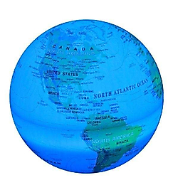 Işıklı Dönen Dünya Haritası Küresi