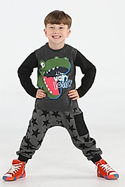 Casabony Star Muzip Dino Erkek Çocuk Pantolon Takım  BN-056