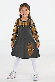 Casabony Ekose Parçalı Kız Çocuk Elbise  BN-004