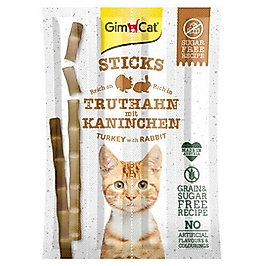 Gimcat Sticks Hindi ve Tavşan Etli Kedi Ödül 4 lü 20gr.