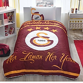 Taç Lisanslı Tek Kişilik Yatak Örtüsü Takımı Galatasaray Logo