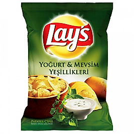 Lays Yoğurt-Mevsim Yeşillikleri Patates Cipsi 106 Gr