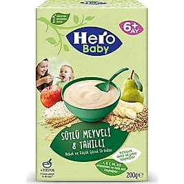 Hero Baby Bebek Ek Gıdası Sutlu-Meyve-Tahıl 200 Gr