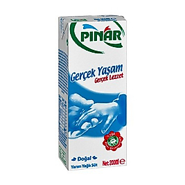 Pınar Yarım Yaglı Süt Uht 200 Ml
