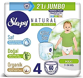 Sleepy Natural Kulot Bez No:4 2 Lı Jumbo Pk