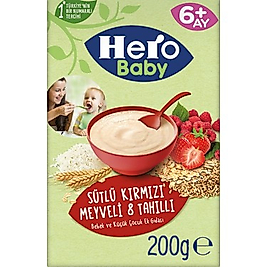 Hero Baby Bebek Ek Gıdası Sutlu-Kırmızı Meyve-Tahıl 200 Gr