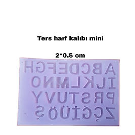 Epoksi anahtarlık yanı mini harf serisi 2*0.5 cm