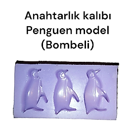 Epoksi anahtarlık kalıbı penguen model bombeli
