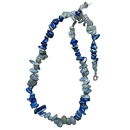 Doğal Taş Tasarım Lapis Lazuli Lazurit Labradorit Taşı Kolye