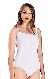 Gümüş Kadın İp Askı Zıbın Çıtçıtlı Body Beyaz Renk