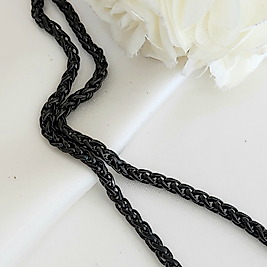 Kalin Baliksirti Siyah Celik Zincir(60cm)