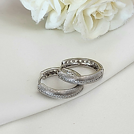 Silver Ring Çelik Küpe