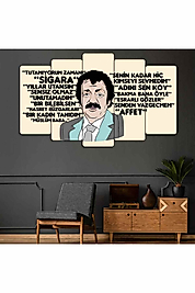 TABLO Müslüm Baba, Müslüm Gürses - 5 Parçalı Dekoratif Tablo