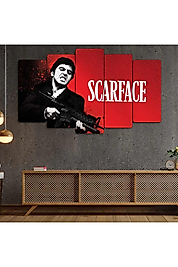 TABLO Scarface - 5 Parçalı Dekoratif Tablo