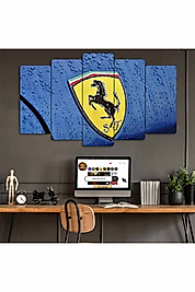 TABLO Ferrari - 5 Parçalı Dekoratif Tablo