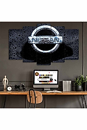 TABLO Nissan - 5 Parçalı Dekoratif Tablo
