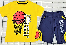 3-6 Yaş Arası Basketbol Desenli Kampanyalı Erkek Çocuk Takım