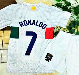 5-15 Yaş Arası 7 Numara Ronaldo Forması Portekiz Beyaz Renk