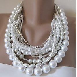 Wedding White  Pearl Necklace