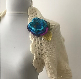 Knit shrug, knit neckwarmer, bridal scarf