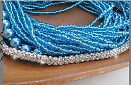 Wedding ,Blue Pearl Necklace