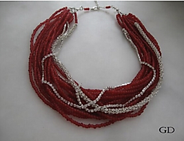 Red  Multi Layered  Beaded Jewelry