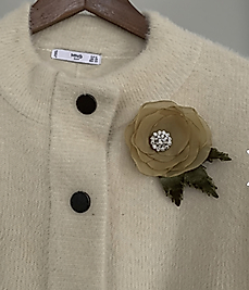 Fabric Flower brooch