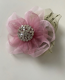 Pink Tulle Fabric Brooch