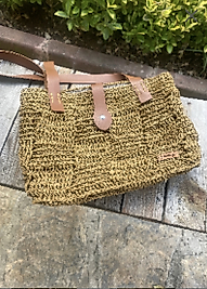 Ecru , Crochet Paper Rope Bag