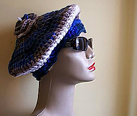 Crochet Adult Hat, Blue