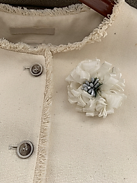 White Organza, Fabric Brooch
