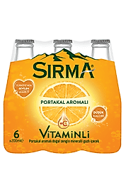 Sırma C+ Portakal Aromalı Soda 200 ml (6'lı Paket)