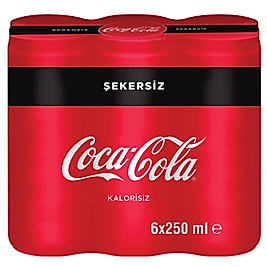 Coca Cola Zero 250 ml (6'lı Paket)