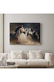 Koşan Atlar Dekoratif Kanvas Tablo 70 x 100 cm