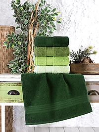 Metis Soft Pamuk 4'lü 50x90cm El ve Baş Havlusu - Style Yeşil