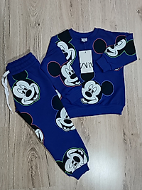 Mickey Mouse Lacivert Takım %100 Cotton