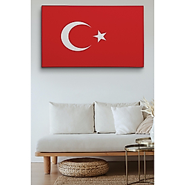 Türk Bayrağı Dekoratif Kanvas Duvar Tablosu 35 x 50 cm