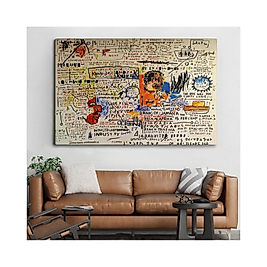 Jean Michel Basquiat'in 50 Cent Piece Isimli Eseri Kanvas Tablo