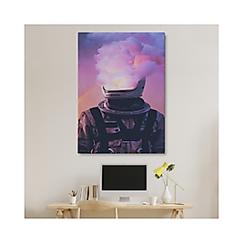 Beyni Yakılan Astronot Kanvas Tablo, Gerçeküstü Pop Art Kanvas Tablo 20 x 30 cm