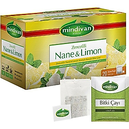 Mindivan Nane Limon Zencefil Çayı 20'li Bitki Çayı