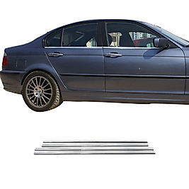 BMW E46 Krom Cam Çıtası (4Parça) 1998-2005 Arası Paslanmaz Çelik