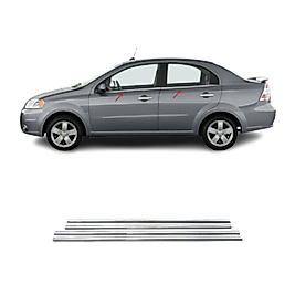 Chevrolet Aveo SEDAN Krom Cam Çıtası (4Parça) 2006-2011 Arası Paslanmaz Çelik