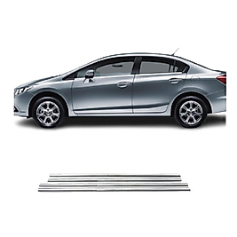 Honda Civic Krom Cam Çıtası (4Parça) 2012-2016 Arası Paslanmaz Çelik
