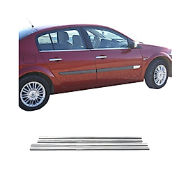 Renault Megane 2 SEDAN Krom Cam Çıtası (4Parça) 2004-2010 Arası Paslanmaz Çelik