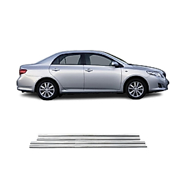Toyota Corolla Krom Cam Çıtası (4Parça) 2007-2013 Arası Paslanmaz Çelik