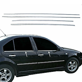 Volkswagen Bora Krom Cam Çıtası 1998-2004 (4Parça) Paslanmaz Çelik