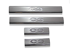 Citroen C3 Picasso Krom Kapı Eşiği (4Kapı) 2010 ve Üzeri Paslanmaz Çelik