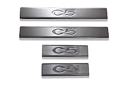 Citroen C5 Krom Kapı Eşiği (4Kapı) 2008 ve Üzeri Paslanmaz Çelik