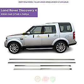 Land Rover Discovery 4 Krom Cam Çıtası 4 Parça 2009-2016 Arası Paslanmaz Çelik